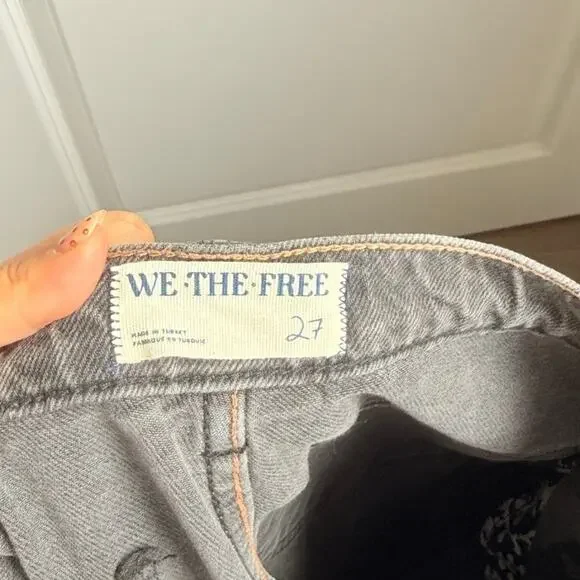 We The Free Tinsley Baggy Mid-Rise Straight Leg Jeans Blow Out Black 27" - Picture 6 of 7